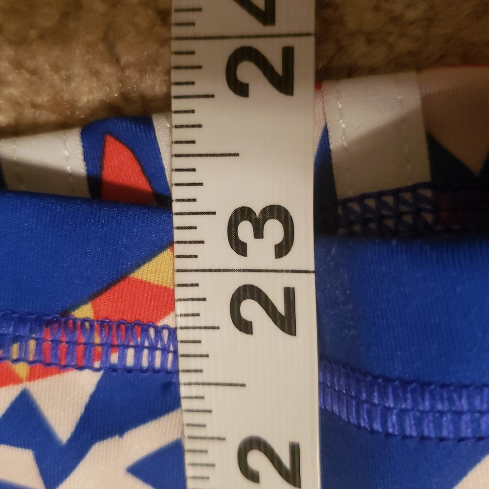 Adidas X Farm Rio Women's Psychedelic Wave Blue Leggings - Picture 11 of 11